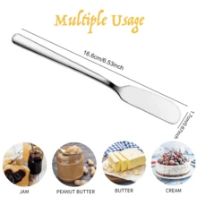 4/6/8-Piece Pack Of Premium Stainless Steel Butter Knives, Durable Metal Jam Spreaders, Suitable For Breakfast/Sandwiches/Peanut Butter/Cheese, Kitchen Accessories. - View 4