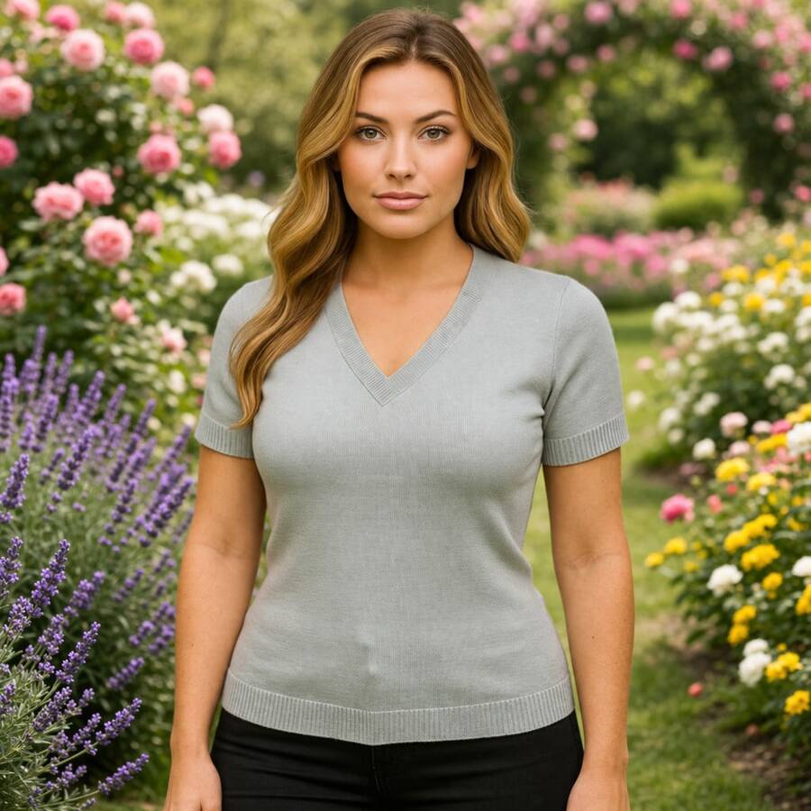 Women's Short Sleeve Blouse | Short Sleeve Blouse | Summer Blouse | Short Sleeve Elastane Blouse - Tiếng Việt - Xem 1