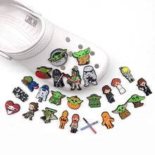 Panini Set Gantungan Crocs Kartun Star Wars, Pin Dekorasi Sepatu Karakter Baby Yoda untuk Sepatu Bakiak - MultiWarna - View 2