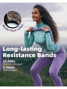4pcs Fitness Yoga Resistance Bands, High Elastic Assist Bands For Pull-Ups, Multi-Functional Stretch Bands, Home Gym Equipment Set - Multicolor - View 4