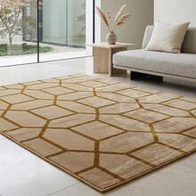Casa Laura Enxovais Soft Flannel Rug In Modern Prints 2.00 X 1.50 - Various Colors - PLAZA BEIGE - Ver 2