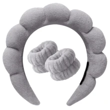 1 pieza Diadema facial / 2 piezas Muñequeras faciales / 3 sets Diademas para el cuidado de la piel de mujeres/niñas, diademas para maquillaje, diademas faciales, diademas para el cuidado de la piel con lazo, diademas para baño de burbujas, set de accesorios para el cabello con muñequeras - Multicolor - Ver 14