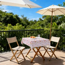 1pc Cute Tablecloth, Made Of Polyester Fabric, Washable And Reusable, With A Doughnut Design, Suitable For Dining Tables, Desks, Kitchens, Restaurants, Small Parties, Outdoor Camping, Wedding Table Decoration, Available In Multiple Sizes - A - View 10