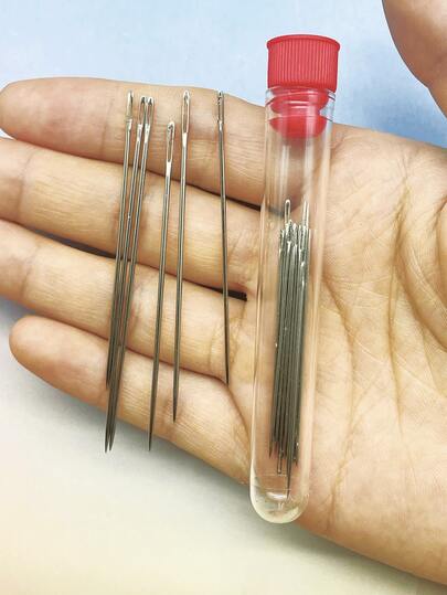 多尺寸手缝针套装，带便携式针盒，18/20/40 件可选，方便用于日常衣物修补、十字绣、编织、DIY 布艺工艺。