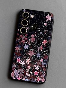 1个浪漫落花图案防摔防滑黑色手机壳，兼容三星Galaxy A04e/A05s/A13/A14/A15/A34/A35/A50/A52/A53/A54/S21/S22/S23/S24/S25/S25Ultra - 黑色 - 查看 6