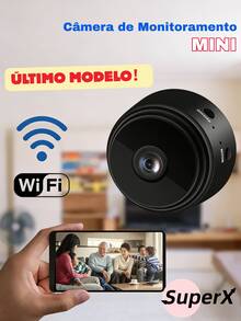 Mini A9 HD Wireless WiFi Camera | Memory Card Recording | Immediate Shipping - Black - View 1