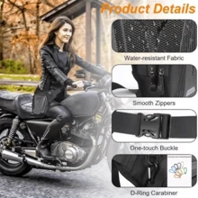 Chất liệu vỏ cứng vân sợi carbon + vải Oxford bền chắc, chống trầy xước, chống rơi vỡ, chống thấm nước và chống bụi bẩn, kiểu dáng màu đen cá tính, họa tiết đầu bò 3D dập nổi + khóa kim loại, cực kỳ cá tính. - túi thể thao - Xem 4