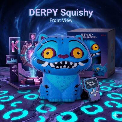  1 món đồ chơi bóp mềm giảm căng thẳng hình nhân vật hoạt hình dễ thương Kpop Demon Hunters được cấp phép chính thức của Netflix, thích hợp trang trí balo cho người hâm mộ hoặc làm quà tặng trong các bữa tiệc.