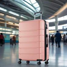 20 Inch Luggage, Expandable Hardside Suitcase With Spinner Wheels, Hard Shell ABS Durable Lightweight Travel Luggage With TSA Lock Luggage Case Luggage Suitcase Luggage With Wheels Carry On Suitcase Suitcase Bag Large Capacity Clothes Storage For Business Holiday Essentials Cruise Essentials - Pink - View 1