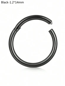 CIZME 1 chiếc/bộ Khuyên mũi gập ít gây dị ứng, cỡ 20G 18G 16G 14G, trang sức vách ngăn mũi bằng thép không gỉ, khuyên mũi dạng khớp nối, khuyên môi, khuyên sụn tai. - khóa - Xem 52