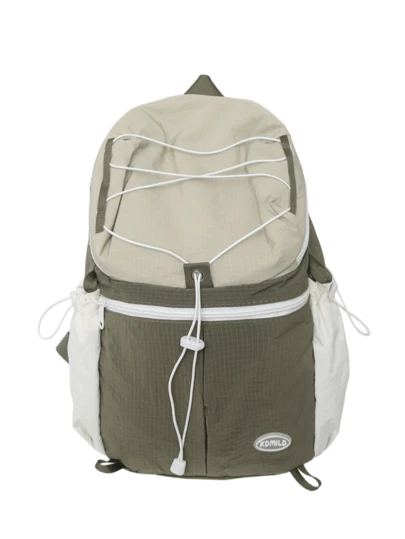Lightweight Outdoor Contrast Color Backpack, Waterproof Hiking Bag, Multi-Compartment Commuter Travel Rucksack, Convenient Trekking Daypack