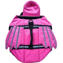 1pc Adjustable Dog Life Jacket, Suitable For Boating, Swimming, Reflective Dog Safety Vest With Rescue Handle, Enhanced Buoyancy And Rescue Wings, Tear-Resistant Swimwear For Small/Medium/Large Dogs - Pink - View 11
