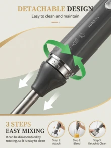 SOKANY 四合一手持搅拌器套装，包含多功能搅拌棒、打蛋器、切碎器和量杯，适用于食品加工和婴儿辅食搅拌。 - 英規插(220-240V) - 查看 7