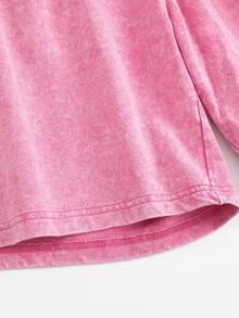 Pink Washed Pure Cotton Shorts Comfortable&Versatile Perfect For Daily Outfits Outdoor Activities Beach Fitness And Travel Resistant To Dirt Easy To Clean Easy To Put On And Take Off Fashionable Versatile Ideal Gift For Relatives And Friends High End Texture - 粉色 - 查看 5