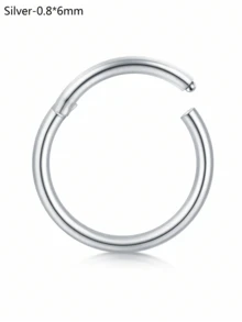 CIZME 1 chiếc/bộ Khuyên mũi gập ít gây dị ứng, cỡ 20G 18G 16G 14G, trang sức vách ngăn mũi bằng thép không gỉ, khuyên mũi dạng khớp nối, khuyên môi, khuyên sụn tai. - khóa - Xem 49