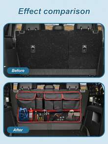 Multi-Functional Car Seat Back Storage Bag, Multi-Pocket Hanging Organizer, Durable Polyester Material, Suitable For Sedan, SUV And Truck, No Installation Required, Space-Saving Backseat And Trunk Organizer - Storage Hanging Bag - View 6