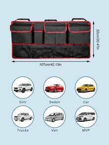 Multi-Functional Car Seat Back Storage Bag, Multi-Pocket Hanging Organizer, Durable Polyester Material, Suitable For Sedan, SUV And Truck, No Installation Required, Space-Saving Backseat And Trunk Organizer - Storage Hanging Bag - View 8