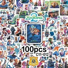 100pcs Judy Hopps, Nick Wilde, Thunderbolt, Fennec Fox, Llama Cartoon Animal Stickers, Suitable For Books, Diaries, Phone Cases, Laptops, Tablets, Water Bottles, Can Be Used As Holiday, Birthday Gifts Or Rewards, Decorative Gifts - Multicolor - View 13