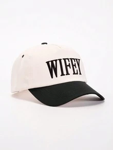 1 pieza Gorra de béisbol con bloqueo de color bordada "WIFEY", gorra casual ajustable con protección solar adecuada para primavera/otoño, viajes, playa, vacaciones, estilo Y2K para hombres, verano, vacaciones, festival - gorra de beisbol - Ver 29