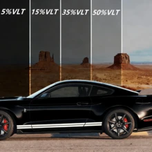 50厘米 x 300厘米/19.68英寸 x 118.11英寸 经典黑色汽车窗膜 - 5/15/35/50% 可见光透过率，汽车窗膜，防晒防紫外线，汽车窗膜，车内遮阳膜 - 50%VLT - 查看 3