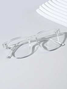 1 Piece Set Of Women's Classic Simple Square Plastic Frame Clear Lens Glasses, Multifunctional Daily Use, With Fashionable Casual Daily Life - Multicolor - View 8