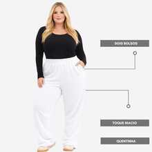 Plus Size Thick Fleece Sweatpants – Comfort And Style For Winter - Off-white - View 4