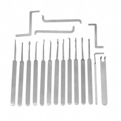 Bộ dụng cụ mở khóa 12 món kèm túi đựng, dụng cụ thợ khóa di động.