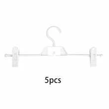 1pc/5pcs/10pcs Set, Pants Hangers, Seamless Non-Slip Adjustable Wardrobe Pants Hangers, Home Closet Storage, Suitable For Christmas, Thanksgiving, Valentine's Day - White - View 8