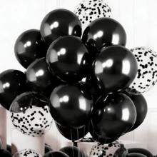 15 piezas/Set Globos de látex metálicos con lunares de papel de aluminio & globos con lentejuelas, para fiesta de cumpleaños, Día de la Madre, Día del Padre, graduación, aniversario, decoración de fiesta en el hogar & al aire libre, multicolor - Ver 4