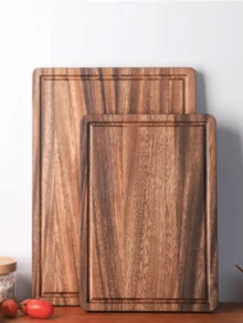 1pc Rosewood Cutting Board, Concave Back, Solid Wood Material, Suitable For Cutting Steak, Fruits, Vegetables, Bread, Snacks In The Kitchen. Multifunctional Chopping Board For Home And Professional Use, Great For Mother's Day, Back To School Season - Brown - View 12