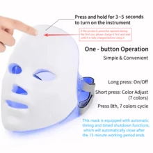 LED Face Mask With Red Light Therapy,7 Colors LED Facial Skin Care Mask - Multicolor - View 9