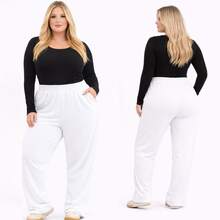 Plus Size Thick Fleece Sweatpants – Comfort And Style For Winter - Off-white - View 6