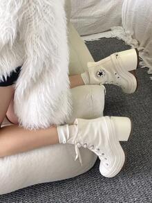 Converse Chuck 70 High-Top Canvas Shoes In A Heeled Style, Unisex. - 白色 - 查看 9