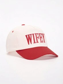 1 pieza Gorra de béisbol con bloqueo de color bordada "WIFEY", gorra casual ajustable con protección solar adecuada para primavera/otoño, viajes, playa, vacaciones, estilo Y2K para hombres, verano, vacaciones, festival - gorra de beisbol - Ver 27