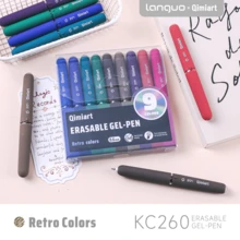 1 pezzo Penne gel colorate di alta qualità cancellabili, penne per disegno e pianificazione per studenti d'arte, 9 colori/45 colori, inchiostro a base d'acqua, pennarelli per pianificatore fai-da-te e pittura, penne colorate a grande capacità, evidenziatori - Penne gel cancellabili colorate - Visualizzare 3
