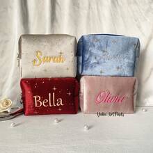 Túi đựng mỹ phẩm bằng nhung thêu cá nhân hóa, Túi đựng đồ vệ sinh cá nhân du lịch thêu tên viết tắt, Quà tặng cho phù dâu, Túi đựng đồ dùng cá nhân bằng nhung thêu dành cho nữ, Quà tặng cho phái nữ, Tùy chỉnh, Quà tặng cho tiệc cưới, Quà tặng phù dâu, Quà tặng thêu, Túi đựng mỹ phẩm thêu tên viết tắt, Túi đựng mỹ phẩm, Túi đựng đồ vệ sinh cá nhân, Túi đựng mỹ phẩm du lịch, Túi đựng mỹ phẩm, Túi đựng mỹ phẩm tùy chỉnh, Quà tặng thêu tên viết tắt, Túi đựng mỹ phẩm - Nhiều màu - Xem 9