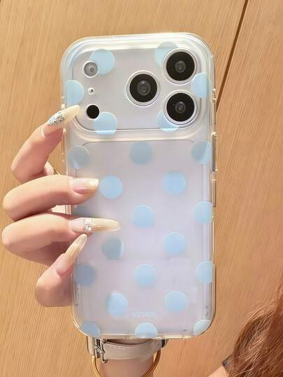 Simple Frosted Polka Dot Phone Case Compatible With IPhone 17 Pro Max 17 Pro 17 16 Pro Max 16 Pro 16 15 Pro Max 15 Pro Max 15 Pro 15 14 Pro Max 14 Pro 14 13 Macaron Color Shockproof Back Cover