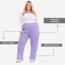 Plus Size Thick Fleece Sweatpants – Comfort And Style For Winter - Lilac Purple - View 3