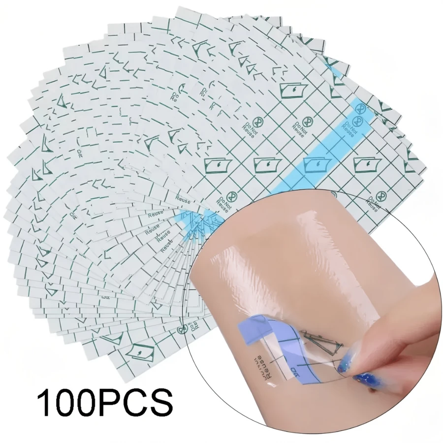 100 piezas de paleta de maquillaje desechable para mezclar, accesorios de herramientas de maquillaje - transparente - Ver 1