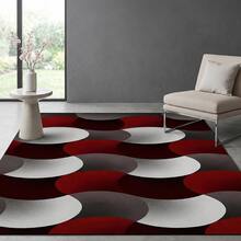Casa Laura Enxovais Soft Flannel Rug In Modern Prints 2.00 X 1.50 - Various Colors - GEOMETRIC BURGUNDY - View 1