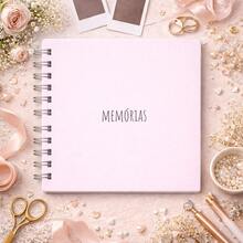 Scrapbook Photo Album  14.5x14.5 Cm – Creative Memory Book For Couples, Trips, Anniversaries And Special Moments – Various Colors Available, Premium Style, Ideal For Gifts, Storing Memories And Decorating With  Photos, Customizable, Compact, Modern And Elegant - 淺粉紅色 - 查看 2