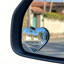 A Pair Of Heart-Shaped Blind Spot Mirrors, Car Heart-Shaped Blind Spot Mirrors, Car Frameless Blind Spot Mirrors, 360-Degree Wide-Angle Convex Mirrors, Sector-Shaped Blind Spot Rearview Mirrors, Parking Mirrors - 多色的 - 查看 6