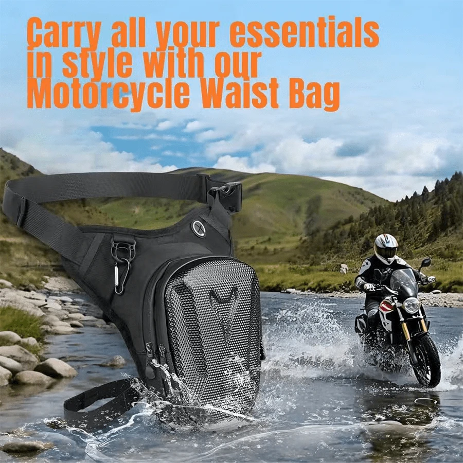 Hard-Shell, Durable Oxford Cloth, Scratch-Resistant, Drop-Resistant, Waterproof, And Stain-Resistant; Sleek Black Functional Design; Metal Buckles; And Stylish; Headphone Jack Design; Multiple Storage Compartments; A Must-Have For Cyclists. - Multicolor - View 1
