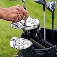 （10 片）高尔夫击球胶带，适用于铁杆、木杆和球道杆的高尔夫击球贴纸，无残留，自学甜蜜点和一致性分析，挥杆训练辅助击球标签。 - 白色 - 查看 1