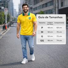 Brazilian National Team Polo Shirt, Brazil Jersey, Hexa Polo Shirt, Canary Yellow Polo Shirt - 黃色 - 查看 2