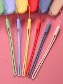 Solid Color Liquid Silicone Anti-Lost Strap, Phone Case Lanyard, Backpack Strap, Earphone Case Strap - Multicolor - View 3
