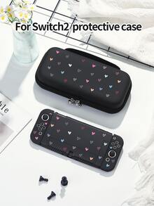 New Switch2 (2025) Game Console Accessories, Colorful Heart Print Switch Protective Case And Storage Bag, Suitable For Switch2/Switch OLED/Switch NS/Lite, New Switch2 Generation Game Console Accessories Protective Case And Storage Bag, Best Gift For SWITCH Players - Multicolor - View 1