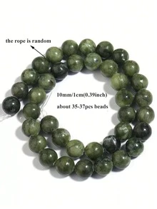 4/6/8/10mm Natural Jade Beads, Suitable For Jewelry Making DIY Necklace Bracelet Accessories - Multicolor - View 11