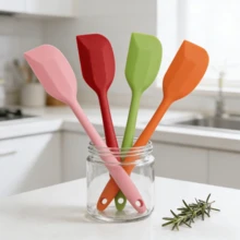 硅胶刮刀套装，耐高温橡胶厨具 - 适用于烘焙、烹饪、搅拌 - 红色/粉色/青柠色/橙色（2/4/6 件装） - 查看 12