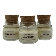 Kit Of 3 Aromatic Massage Candles For Relaxing Hydration, Deep Nourishment, Foot Spa, Manicure, Pedicure, And Massage Therapy - 40 Grams - A - 查看 2